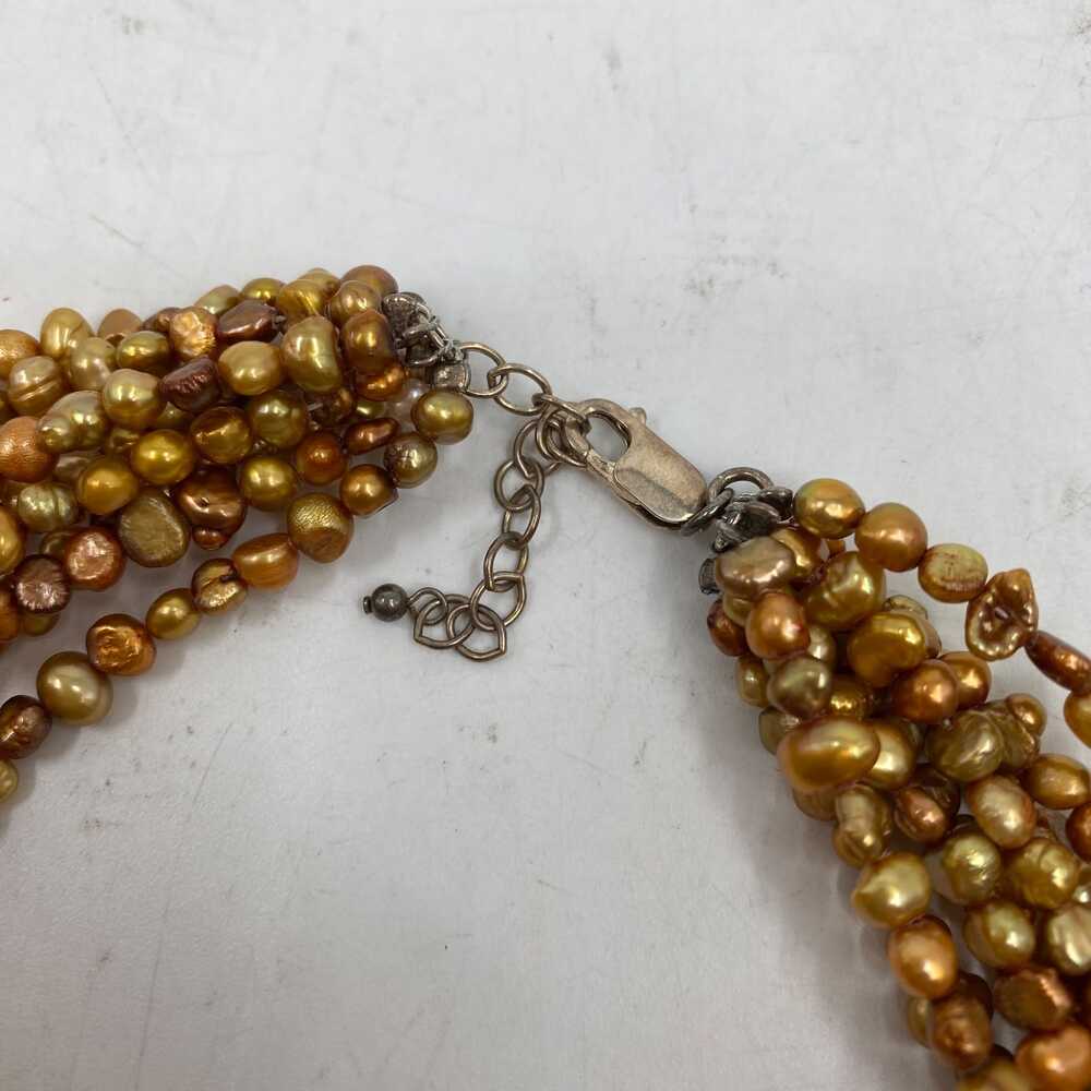 Orange Seed Pearl Layered Beaded Necklace | OS Regular - Picture 6 of 7